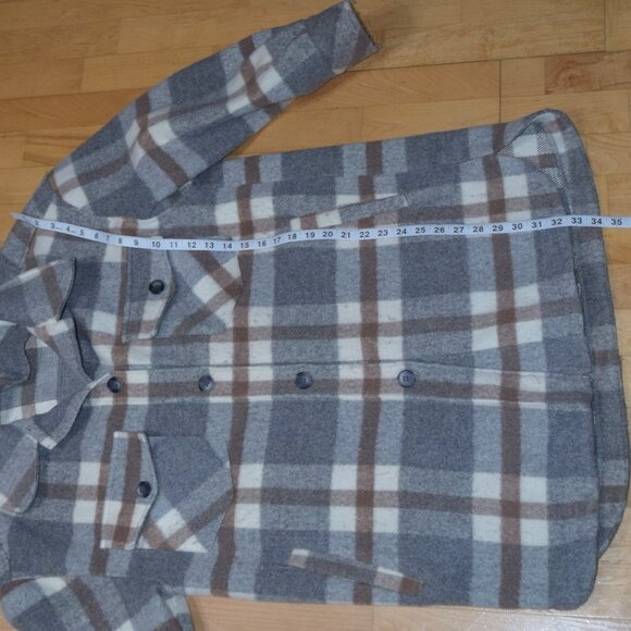 Storia Don’t Call Me Karen Oversized Shacket Shirt Jacket Women's L Heavyweight - Picture 6 of 7